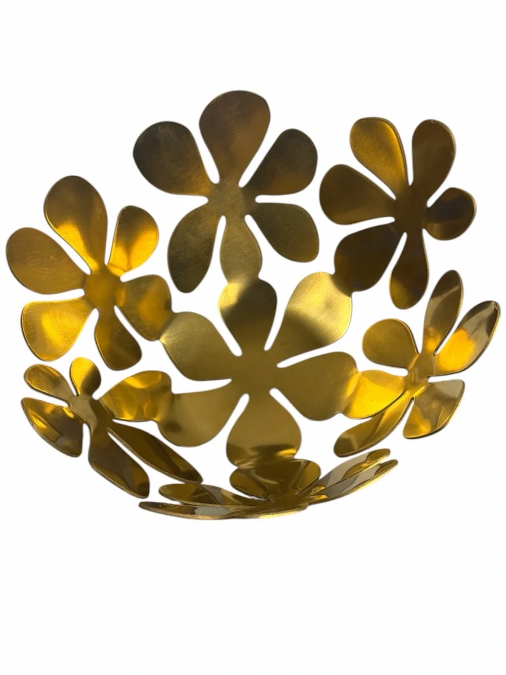 IKEA STOCKHOLM Gold Metal Floral Bowl | Monika Mulder Centerpiece Decor